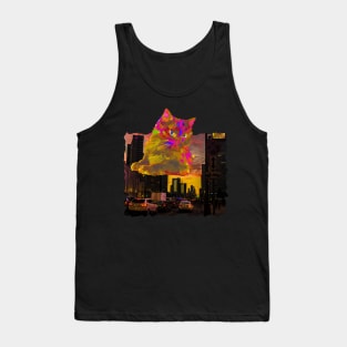 City mystic cat with blue eyes Tank Top